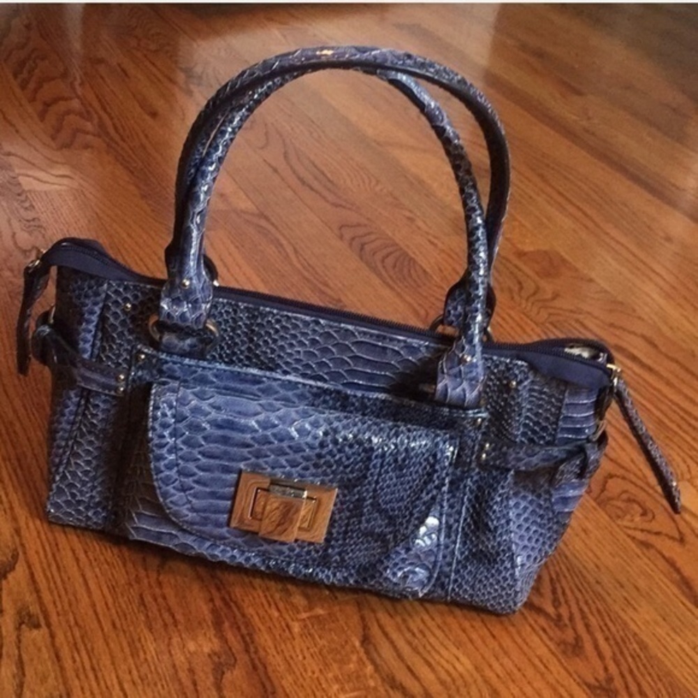Amethyst Purple Faux Snakeskin Women’s Purse Handbag